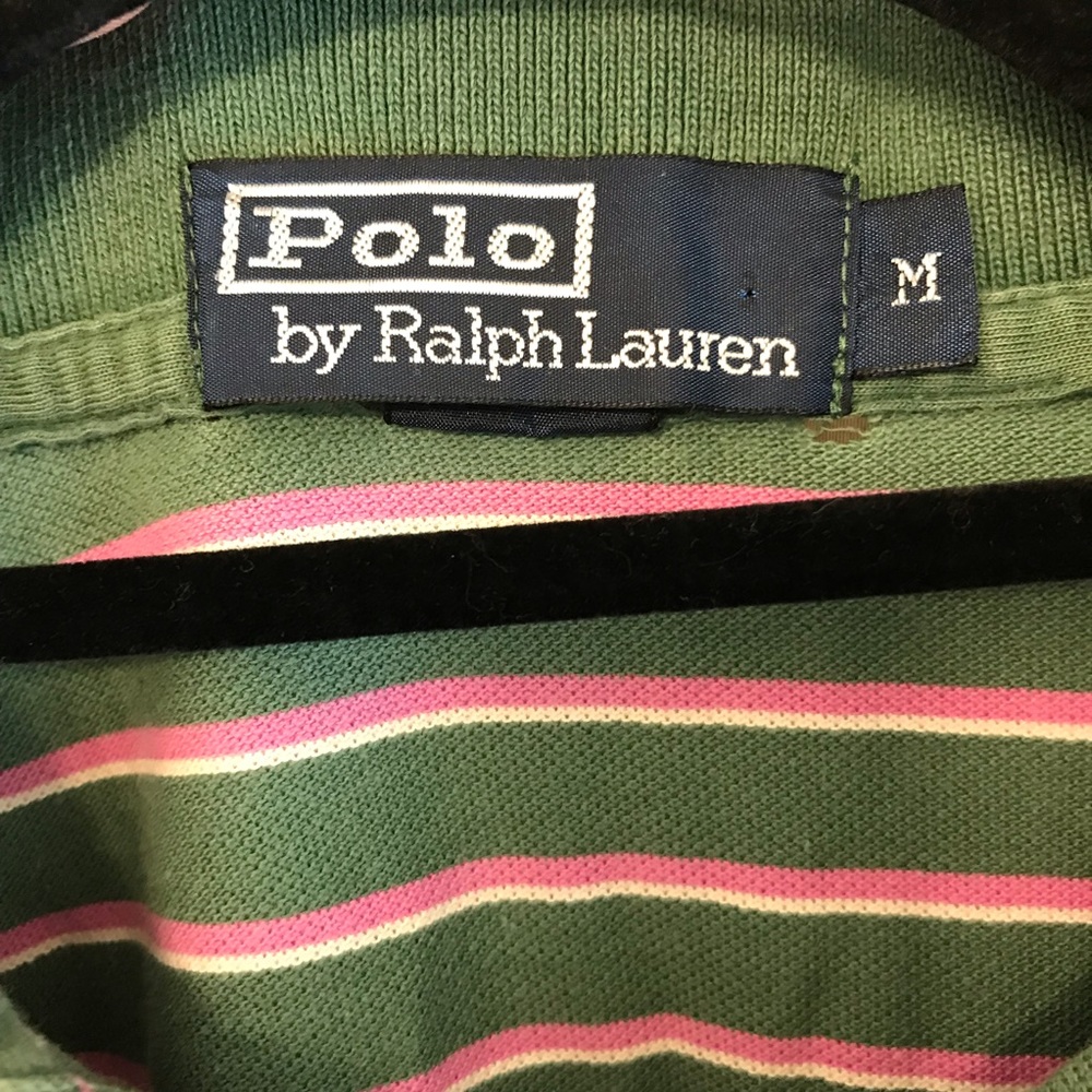 Polo by Ralph Lauren Men’s Striped Polo Medium EUC - Picture 4 of 7
